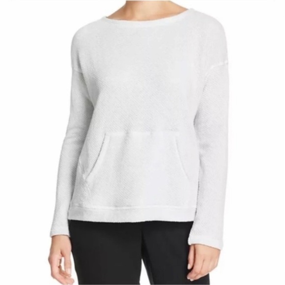 Eileen Fisher Organic Cotton pullover pocket top - Picture 1 of 6